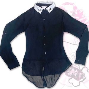 Candie's Peter Pan Collar Button Up